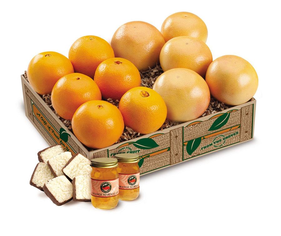 Deluxe Package (Our Superior Citrus) MIX NAVELS AND GRAPEFRUIT (Shipping Included) Gift Baskets Parkesdale Market 4 trays