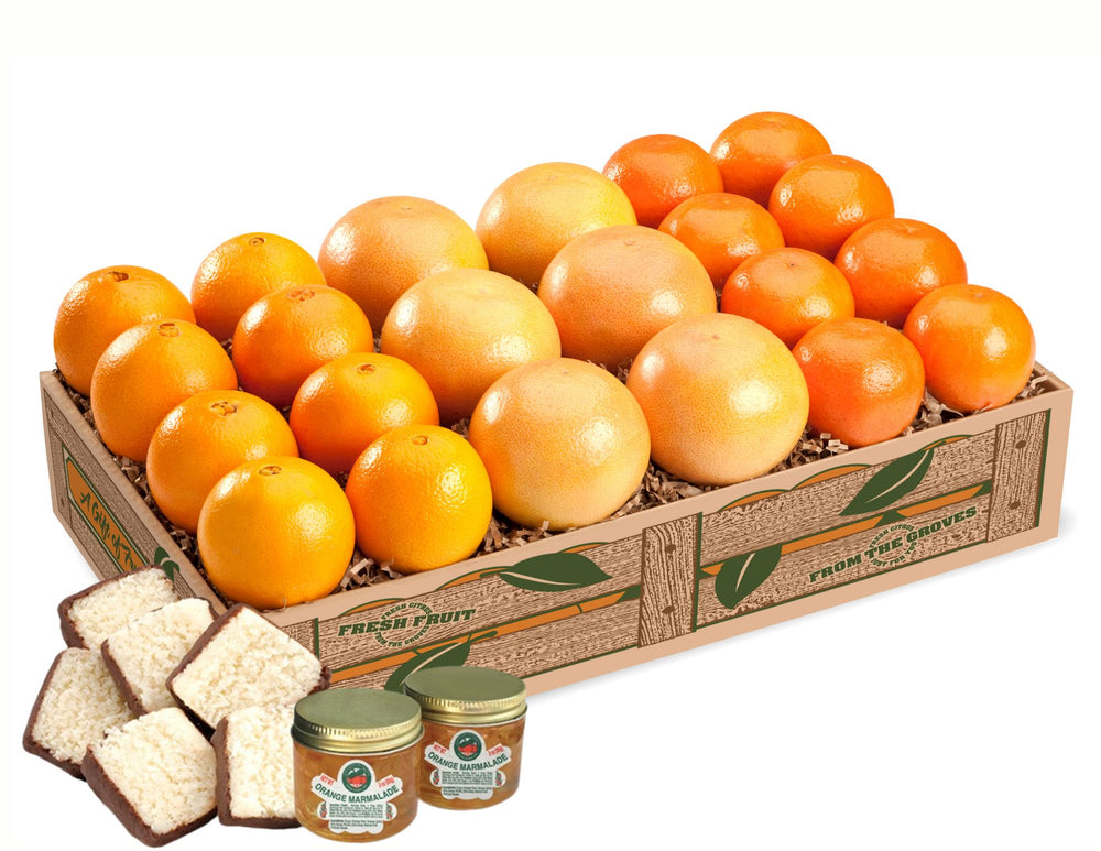 Holiday Grand Slam (Shipping Included) Gift Baskets Parkesdale Market 12 Navels 17 Mandarins 8 Red Grapefruit Regular 