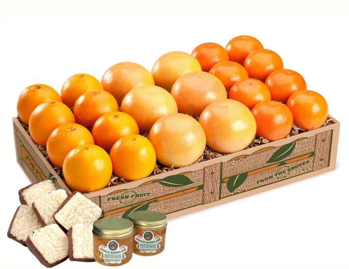 Holiday Grand Slam (Shipping Included) Gift Baskets Parkesdale Market 12 Navels 17 Mandarins 8 Red Grapefruit Regular 