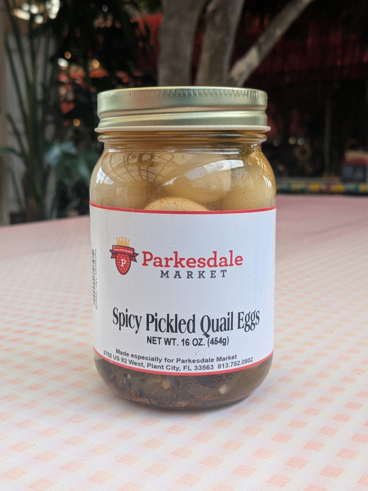 Parkesdale Market Pickled Quail Eggs 3-pack Jarred Goods Parkesdale Market Spicy Pickled Quail Eggs 