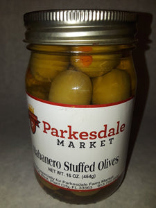 Parkesdale Market Habanero Stuffed Olives 3-pack Jarred Goods Parkesdale Market 
