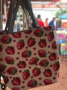 Strawberry Tote Carry-All Bag Strawberry Bag Parkesdale 